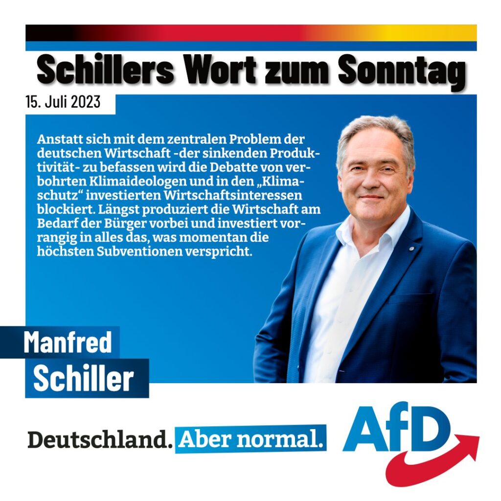 Manfred Schiller AfD Weiden - Deutsche Wirtschaft vs. Klimaideologie