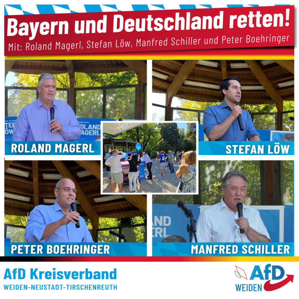 Bayern und Deutschland retten, AfD Weiden, Oberpfalz, Roalnd Magerl, Stefan Löw, Peter Boehringer
