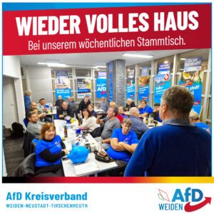 AfD Weiden Stammtisch - Volles Haus