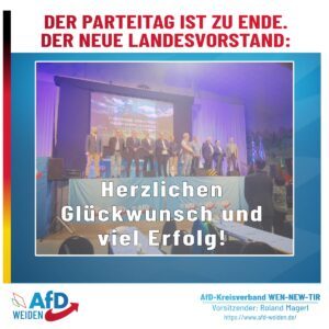 Der neue Landesvorstand der AfD Bayern 2024
