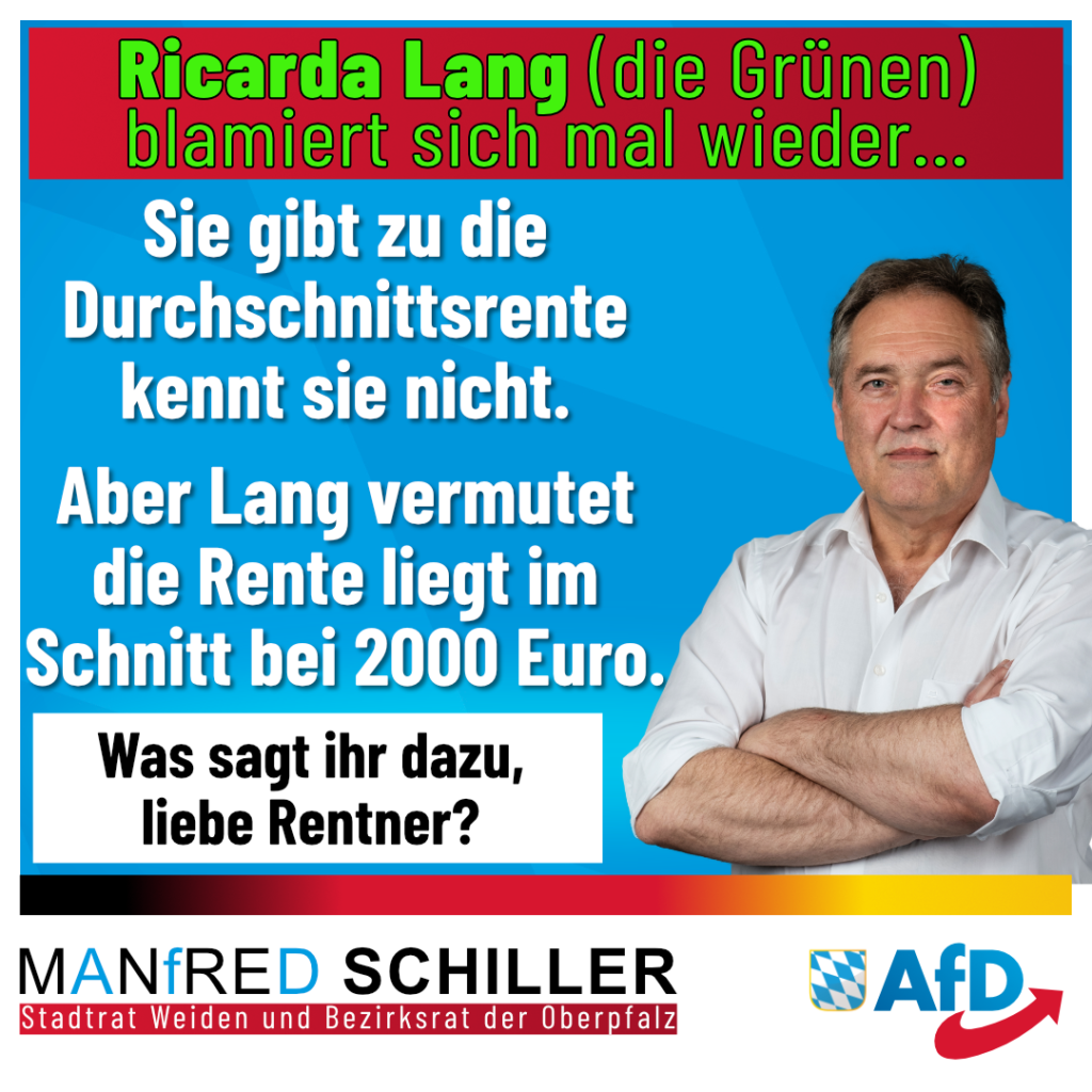 Manfred Schiller AfD -Ricarda Lang blamiert sich beim Thema Rente