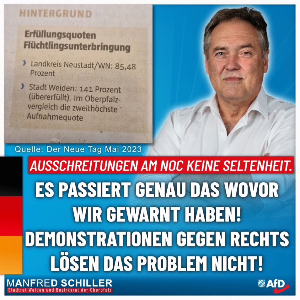 Manfred Schiller AfD - Auschschreitungen am NOC