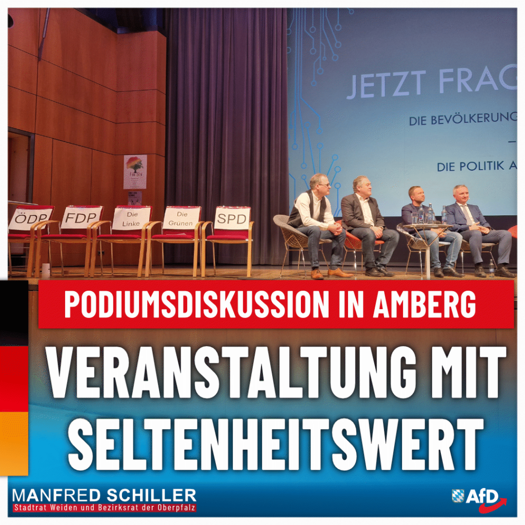 Manfred Schiller AfD - Podiumsdiskussion mit Seltenheitswert