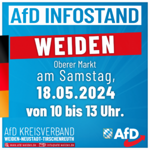AfD Weiden - Infostand in Weiden am 18.05.2024