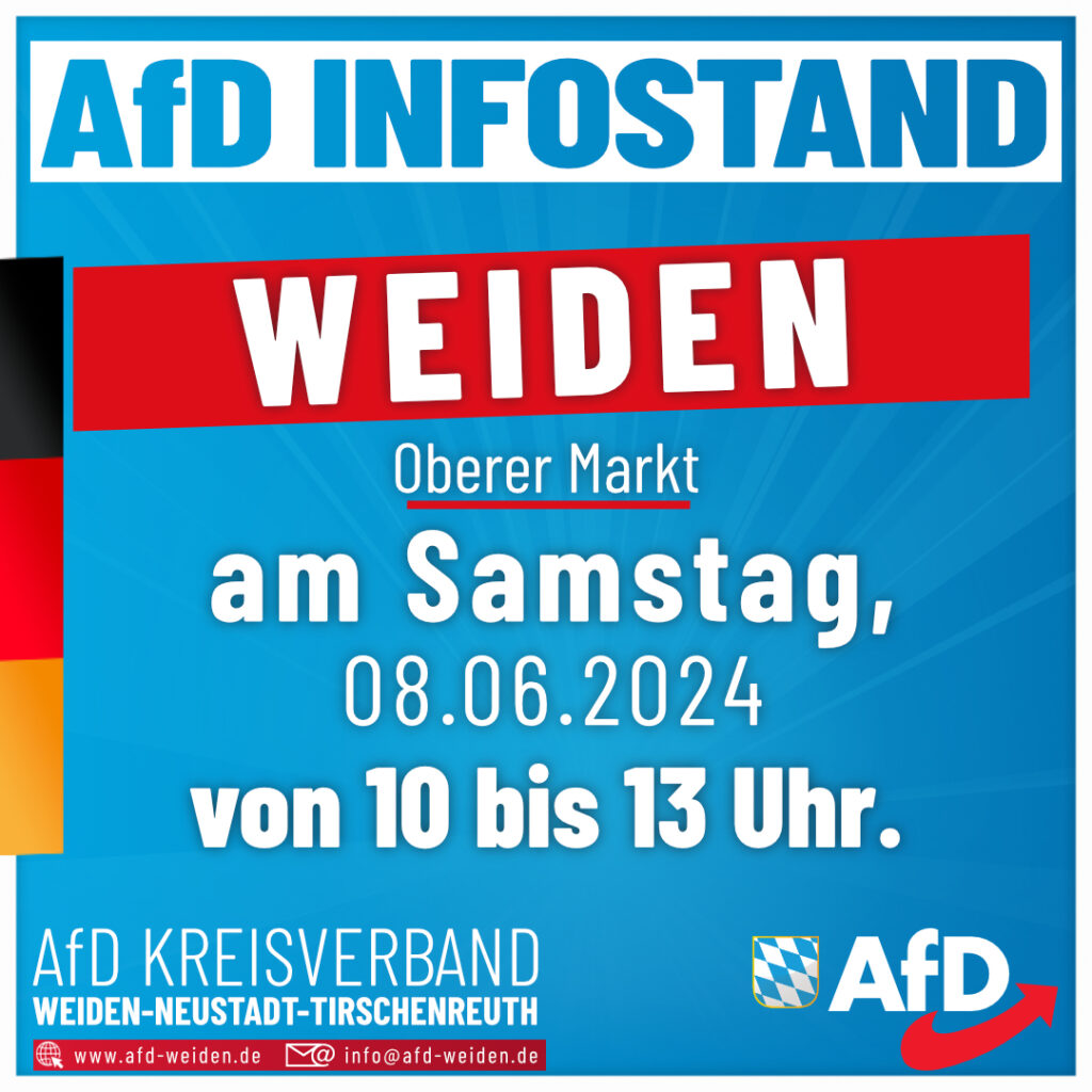 AfD Weiden - Infostand in Weiden - Josef-Witt-Platz - 24.05.2024