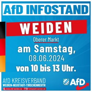 AfD Weiden - Infostand in Weiden - Josef-Witt-Platz - 24.05.2024