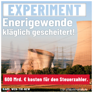 AfD Weiden - Experiment Energiewende kläglich gescheitert