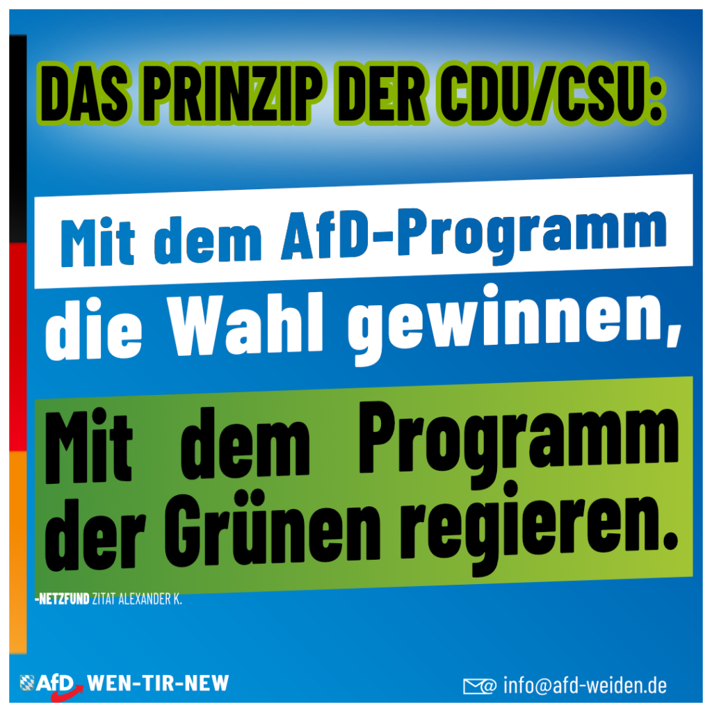 AfD Weiden - Das Prinzip der CDU-CSU