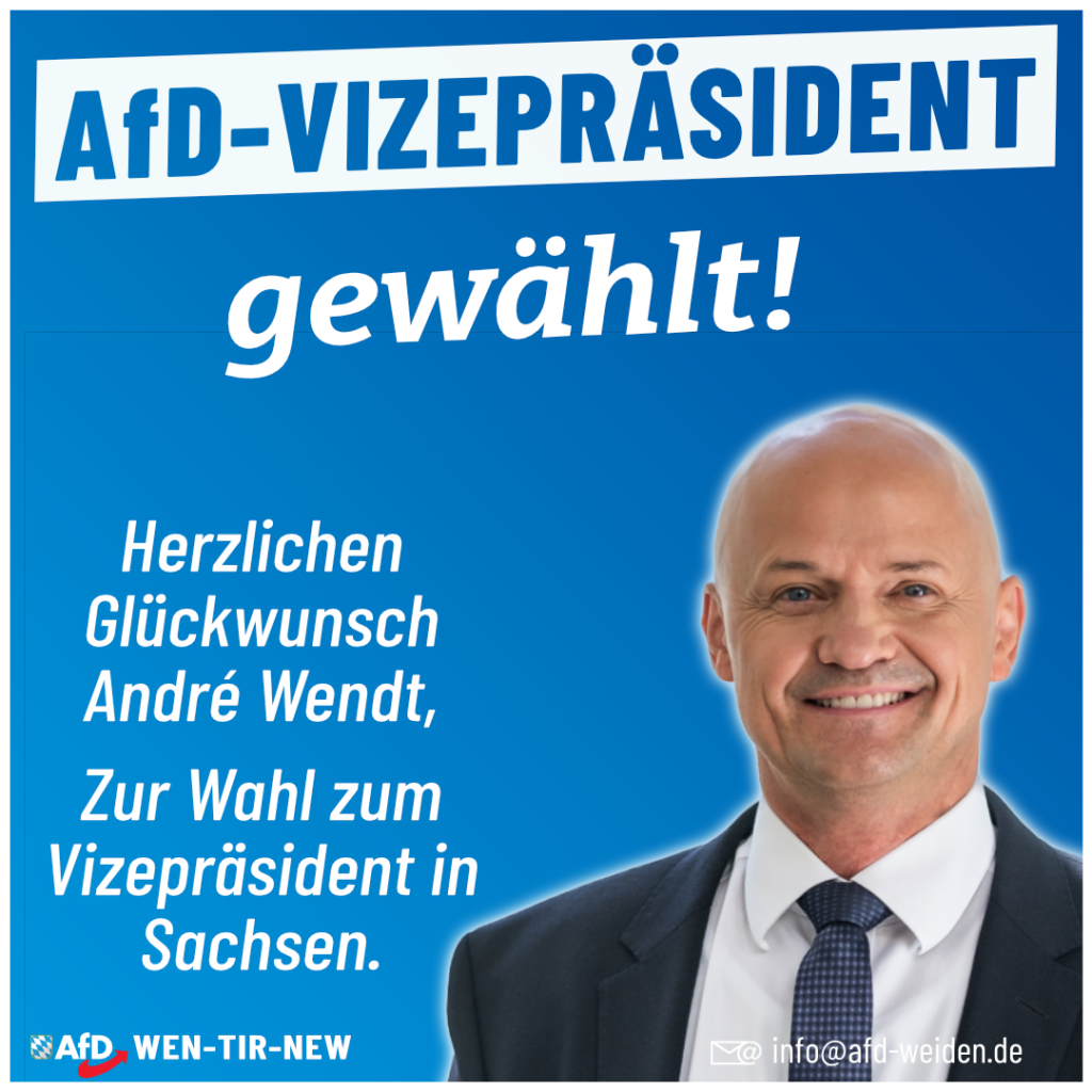 AfD Weiden - Herzlichen Glückwunsch André Wendt - Vizepräsident Sachsen