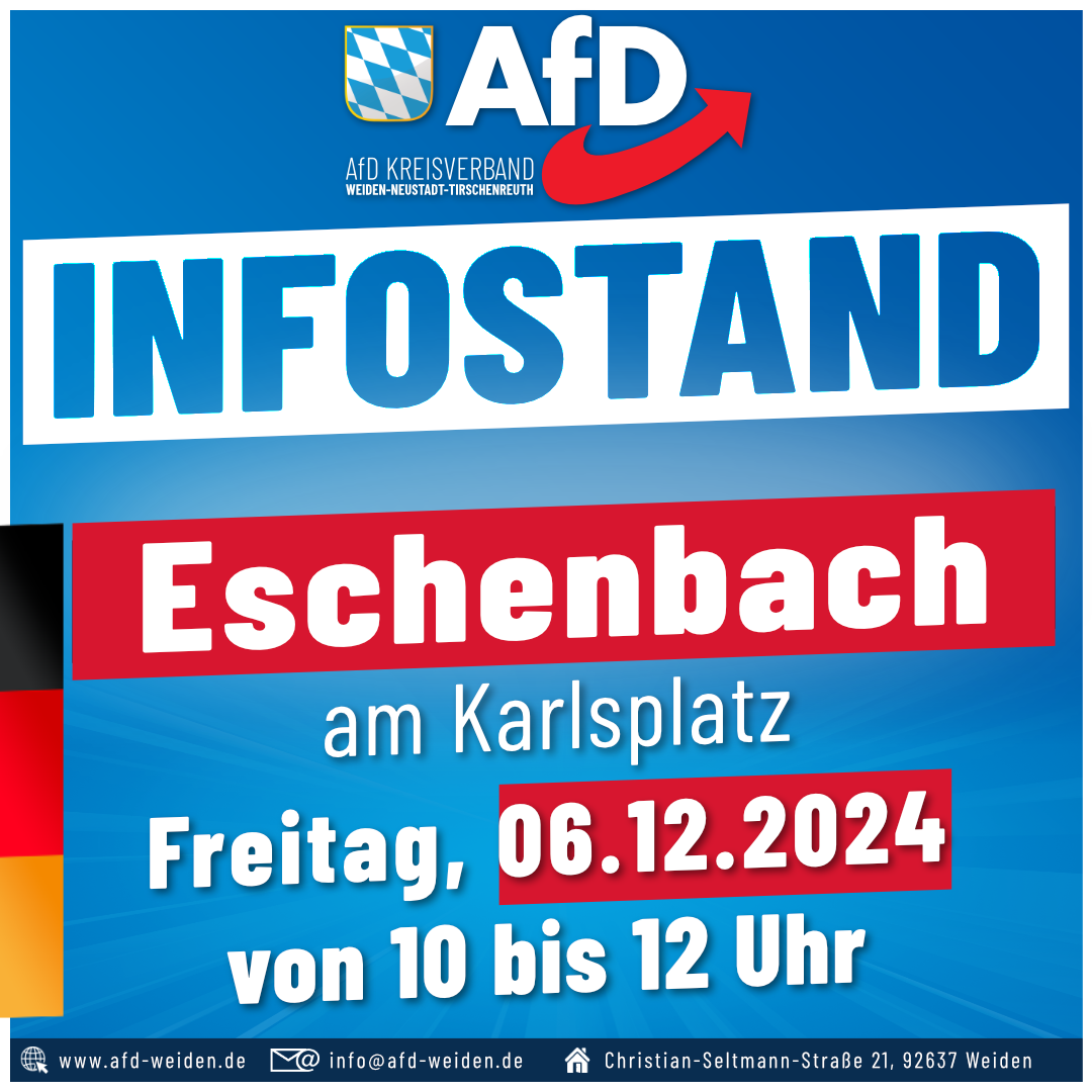 AfD Infostand - Eschenbach 06-12- 2024