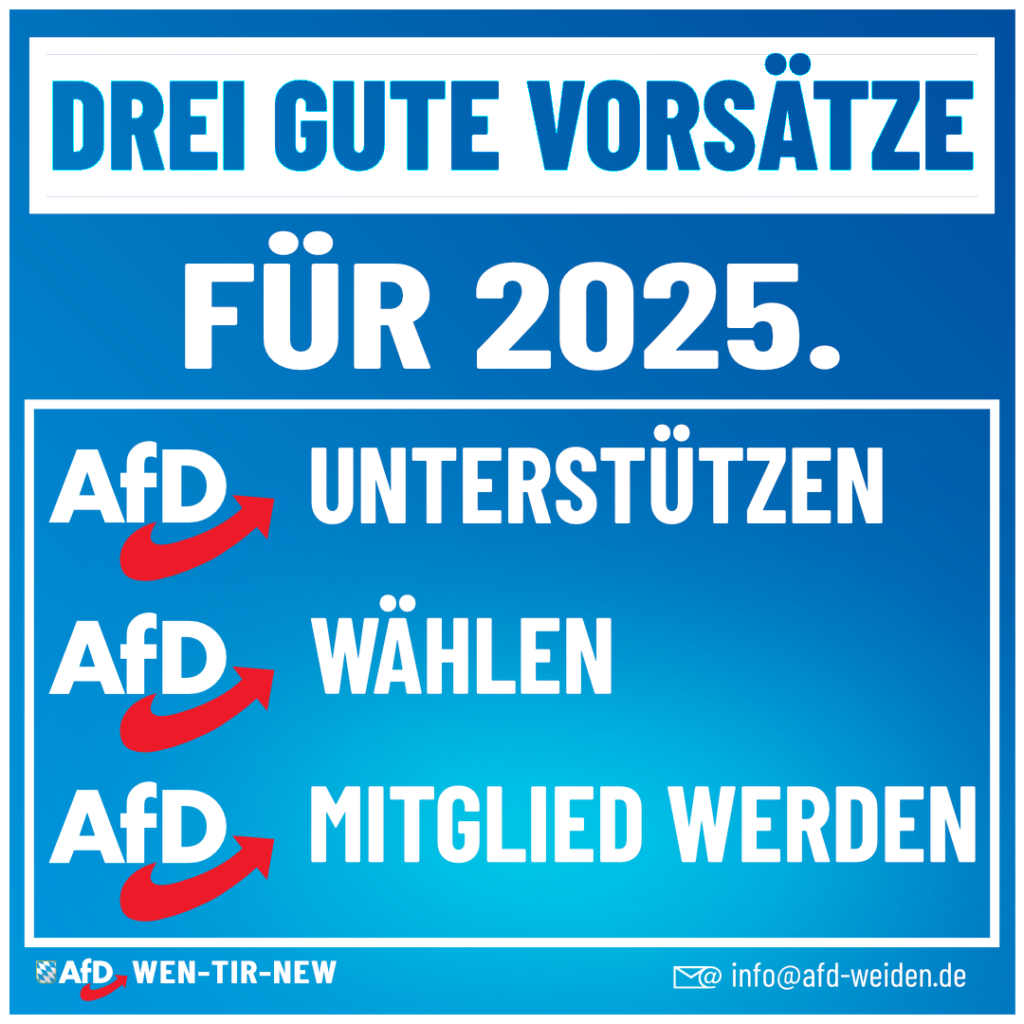 AfD Weiden - Drei gute Vorsätze für 2025